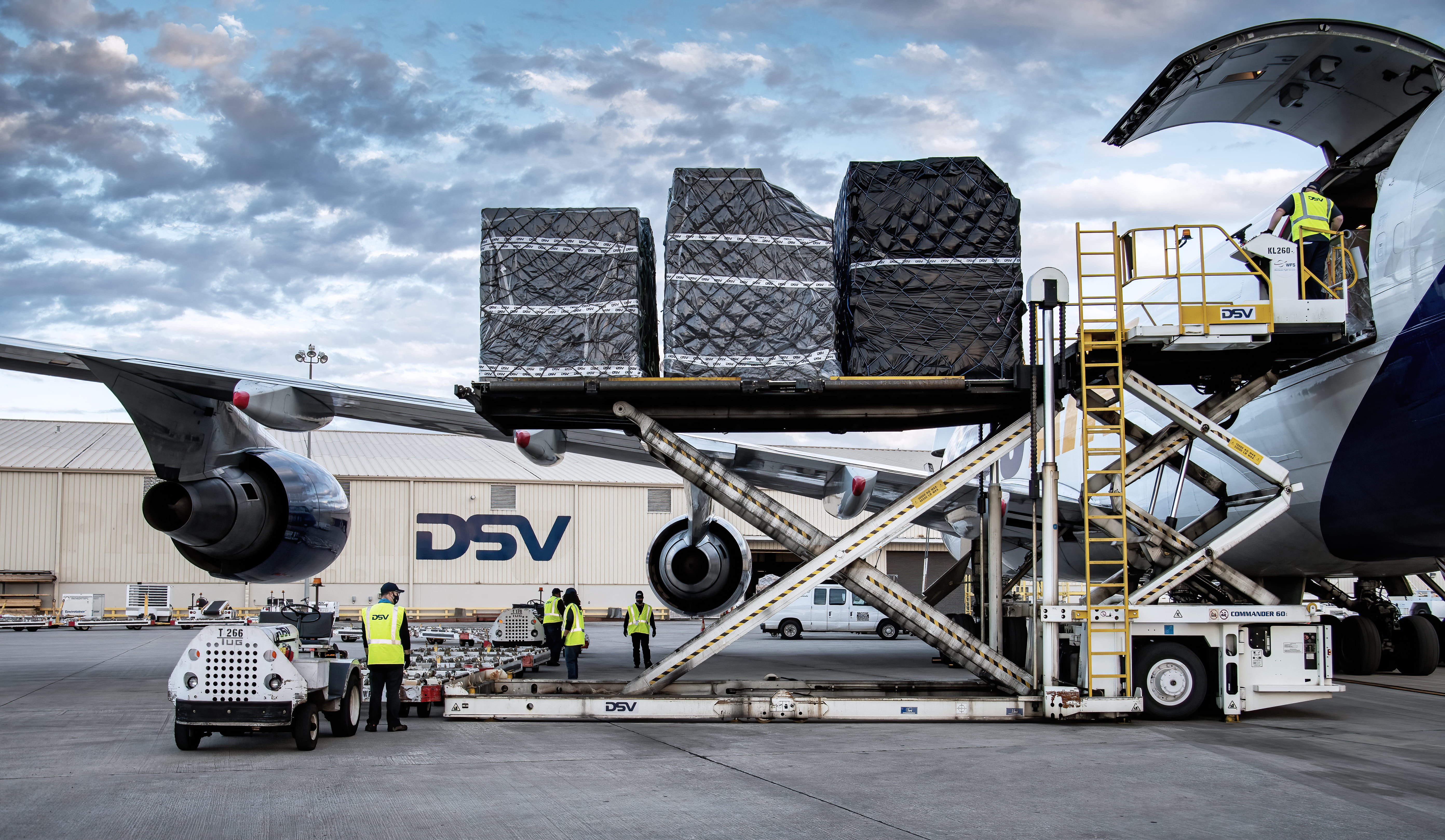 cargo loaded into the plane